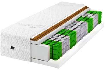 Materac 120x200 Kokos x2 kieszeniowy H5 twardy pocket Carbon Max