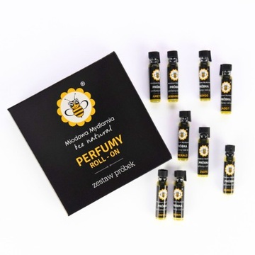 Próbki perfum roll-on Miodowa Mydlarnia 9 x 0.5ml