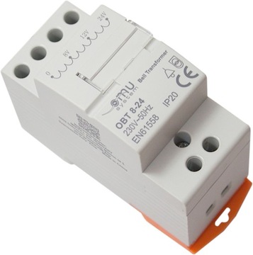 FORMAT Transor Dzwonkowy Modułowy Na Dzwonek Na Szynę 230V 8V 12V 24V