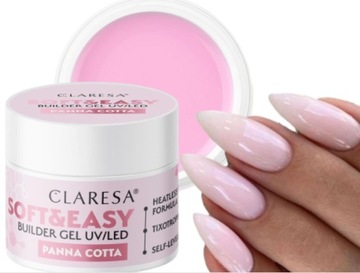 Claresa Soft & Easy Żel Budujący Z Tiksotropią Panna Cotta 90 g Tpo Free