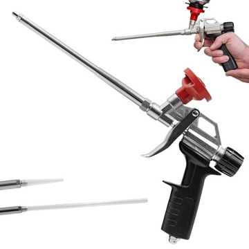 Pistolet do piany montażowej pianki kleju pianokleju Solidny Metal 2 Dysze