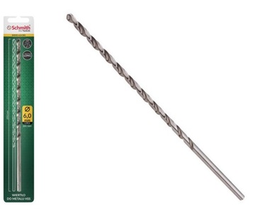 Schmith Wiertło do metalu stali żeliwa Hss długie 6x205 mm SWKD-6,0/205