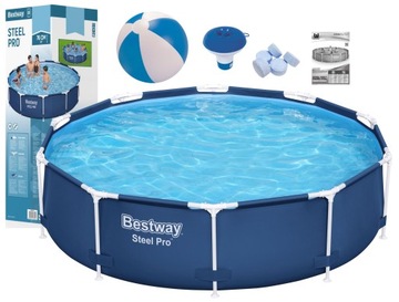 Bestway 305x76 305 x 76 Steel Pro 56679 +Akcesoria Okrągły
