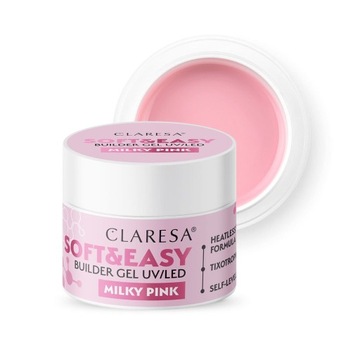 Claresa Żel Budujący Soft&easy Builder Gel Milky Pink 45G