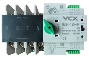 Automatyczny Przełącznik Zasilania Ats Podwójny 125A 4P Pv Fotowoltaika VCX