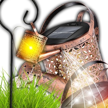 RETOO Lampa Ogrodowa Solarna Led Konewka XXL Z Czujnikiem Zmierzchu