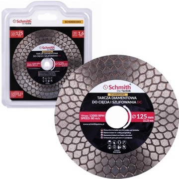 Diam Schmith Tarcza entowa do cięcia szlifowania 125x22,23 DC SCH04D01003