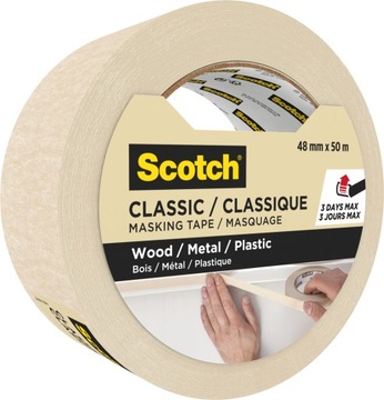 Scotch Classic taśma malarska maskująca uniwersalna beżowa 48 mm x 50 m