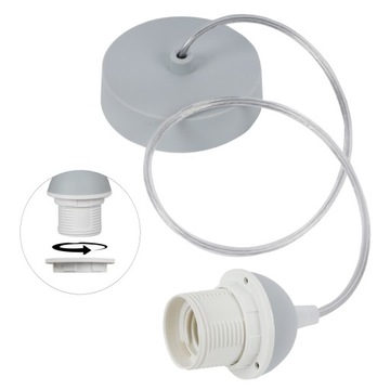 Linka Montażowa Do Lampy Wiszącej Sufitowej Oprawa Szara Gwint E27 102,5CM