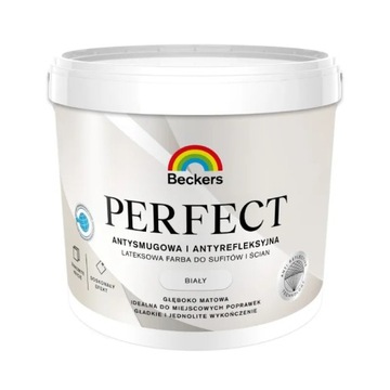Beckers Perfect White 9L Biała Farba Antyrefleksyjna do Ścian i Sufitów