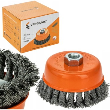 Szczotka Druciana Drut Skręcany Czołowa M14 100MM Vergionic