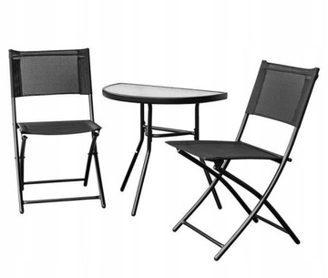 Atos Zestaw mebli na balkon CT191 2+1 Stolik ze Szkła 2