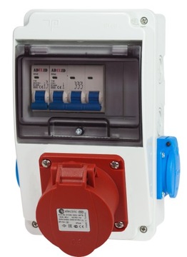 Rozdzielnica Budowlana Zabezpieczona 32A 4P 2X230V