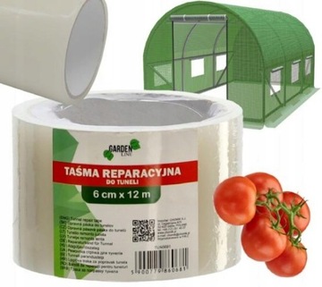 GardenLine Taśma Do Klejenia Folii Reparacyjna Taśma Naprawcza Do Tuneli 6 cm X12 m