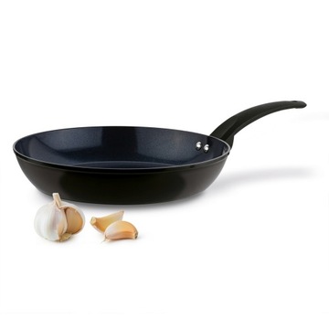 Patelnia Indukcja Ceramiczna Duża Gaz Solidna Konighoffer Triste Black 24cm