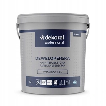 Dekoral Professional Farba Deweloperska biała 15L
