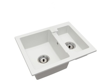 Brado Kuchenny Zlewozmywak Granitowy Półtorakomorowy Yogi Syfon Chrom