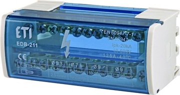 Eti Blok rozdzielczy 125A 2x11 EDB-211 001102301