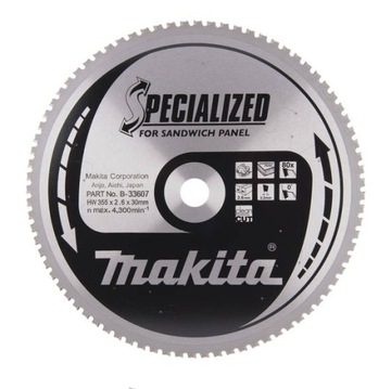 Makita Tarcza do płyt warstwowych 355x30 mm 80Z Specialized B-33607 5143R