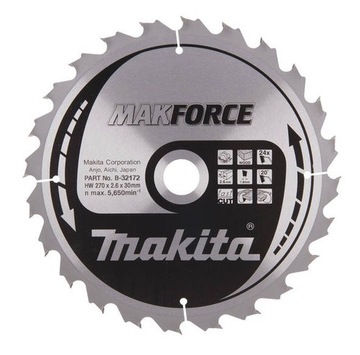 Makita Tarcza tnąca do drewna 270x30 mm 24Z Makforce B-32172