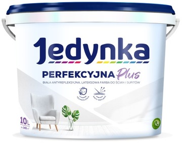 Jedynka Perfekcyjna Plus Farba lateksowa antyrefleksyjna Matowa Biała 10L