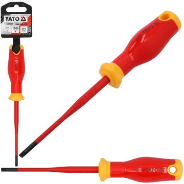 Yato Wkrętak Izolowany Śrubokręt Płaski Extra Slim 4,0x100mm 1000V