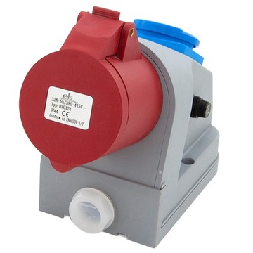 Gniazdo Siłowe Stałe Kombi 32A 230V IP44 32/4