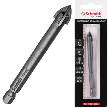 Schmith Wiertło Do Szkła Gresu Ceramiki Glazury 10mm Hex Otwornica