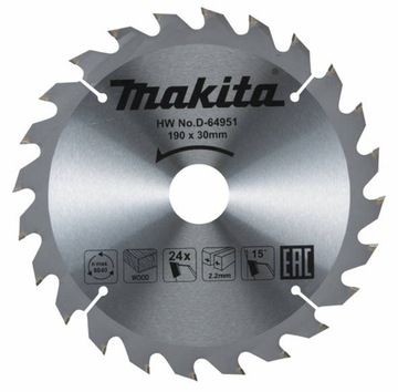 Makita Piła tarcza tnąca do cięcia drewna Osb 190x30 mm 24 Zęby D-64951