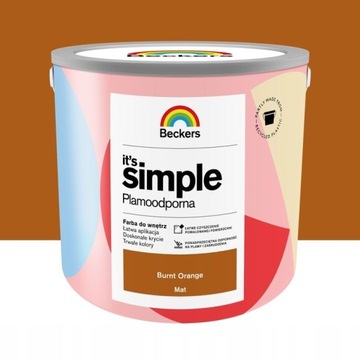 Beckers It's Simple 2,5l 42. Burnt Orange Mat Plamoodporna Farba Do Ścian S