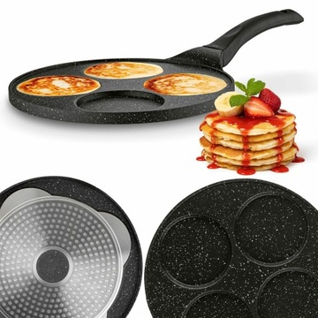Patelnia do Pancakes Indukcja Jajek naleśników Gaz Tadar Marble 26 cm