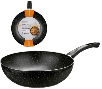Wok Patelnia 30 cm. Głęboka Nieprzywierająca Tadar Marmara Indukcja Gaz