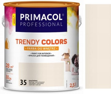 Primacol Trendy Colors Farba Do Wnętrz 35 Jasny Beżowy 2.5L