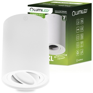 Oprawa Halogenowa Sufitowa Tuba Led GU10 Ruchoma Spot Lampa Natynk Duża XXL