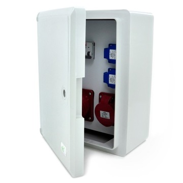 Rozdzielnica Rozdzielnia Budowlana Zabezpieczenia 32/4 16/4+B16 2x230V+B16