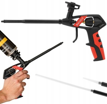 Pistolet do piany montażowej kleju pianokleju metalowy Teflonowy Premium
