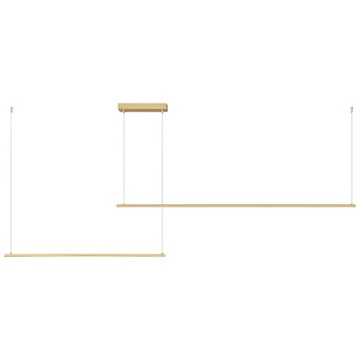 Lampa wisząca Monako Duo Led długa nad stół nowoczesna 210cm linia złoty
