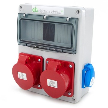 Rozdzielnica Elektryczna Rozdzielnia Budowlana 2*230V 2x32A/5 Okablowana