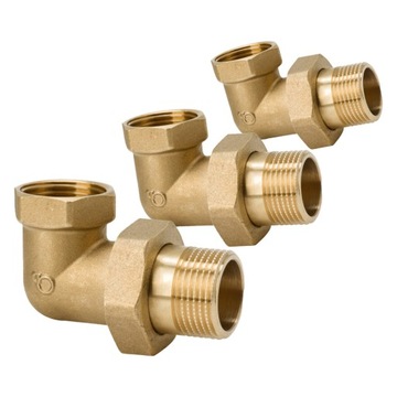 Diam Śrubunek Kątowy Gw Gz 1” DN25 Mosiężny ond