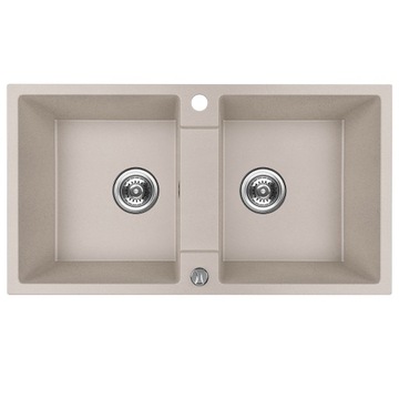 Kuchinox Zlewozmywak dwukomorowy Rab granit beżowy