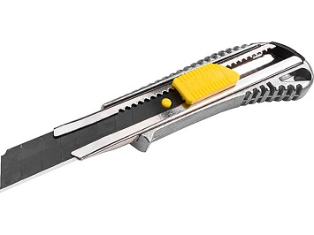 Drel Nóż Do Tapet Metalowy Nożyk Na Wymienne Łamane Ostrza Ostrze 18mm