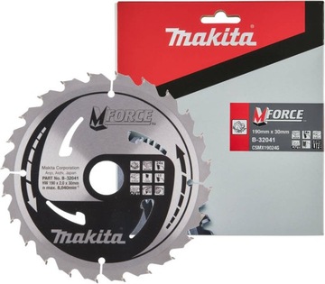 Makita Tarcza piła tnąca do cięcia drewno Osb 190x30 24 Zęby Mforce B-32041