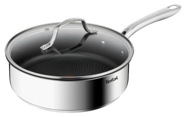 Patelnia z pokrywką Tefal Infinite H8153225 24 cm stal indukcja