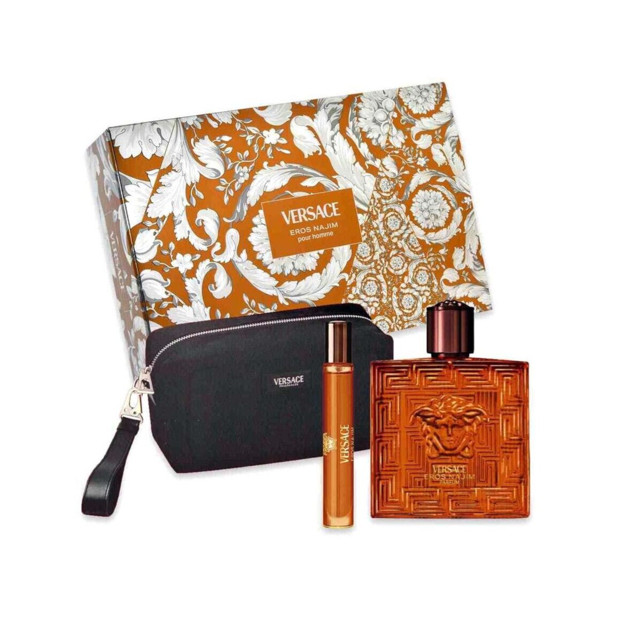 Versace Eros Najim 100ml Parfum + 10ml Parfum + kosmetyczka