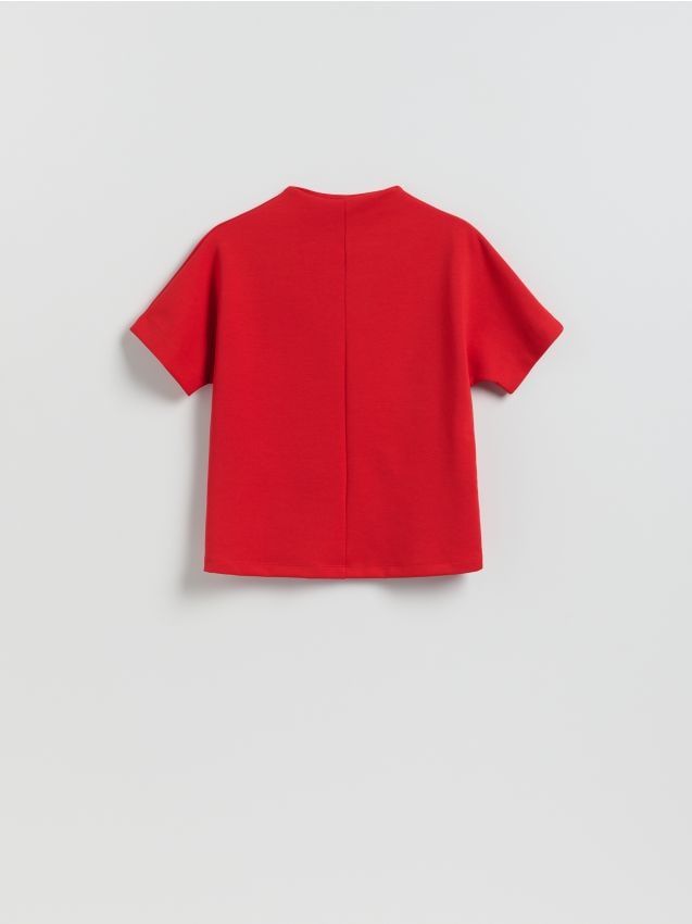 Reserved - Bluzka z krótkim rękawem - czerwony
