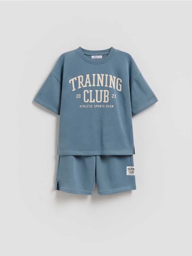 Reserved - Bawełniany komplet - niebieski