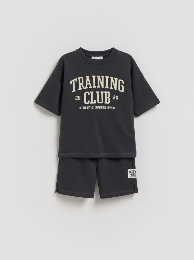 Reserved - Bawełniany komplet - ciemnoszary