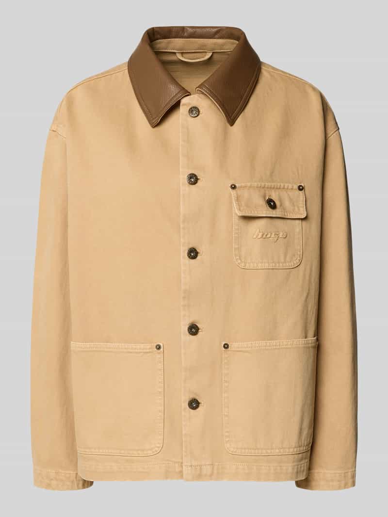 Kurtka jeansowa o kroju regular fit z czystej bawełny Model 'FLIMANE-1-D_B'