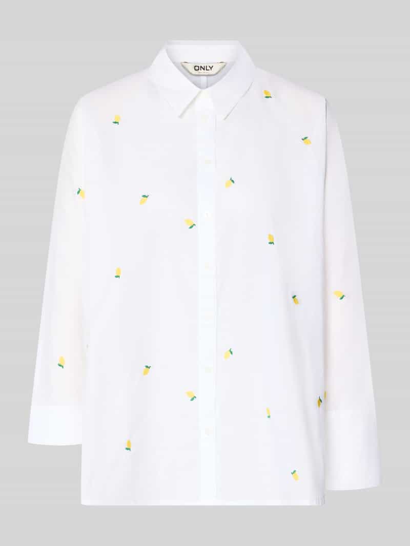 Bluzka koszulowa o kroju relaxed fit z czystej Bawełna Model 'NEW LINA GRACE'