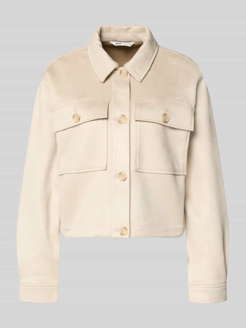 Kurtka w skórzanym wyglądzie o kroju regular fit z kieszeniami z klapką na piersi model 'BELICIA LIFE'